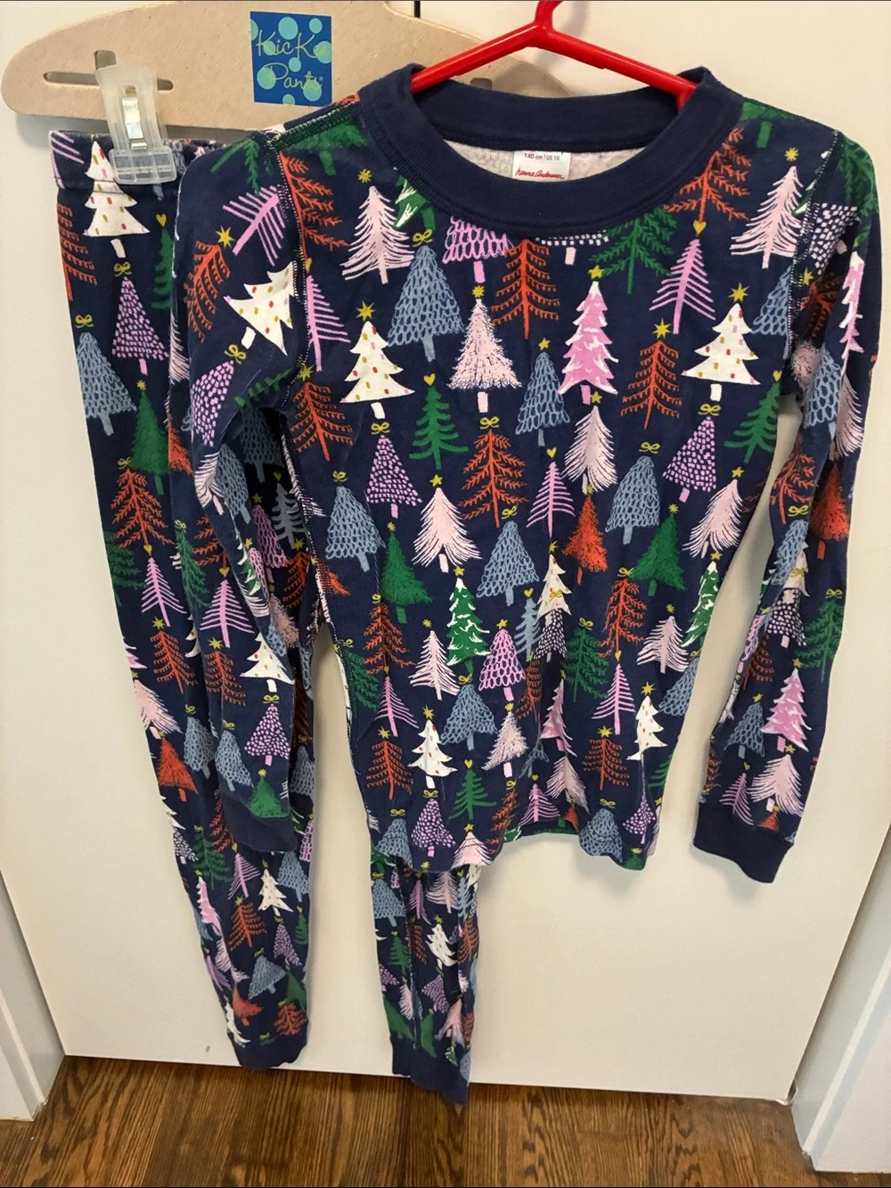 Hanna Andersson Kids Navy Christmas Tree Pajama Set - Multi-Color